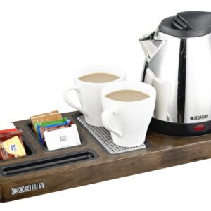 Електрическа кана, комплект - Corby dark wood, 1.0 l